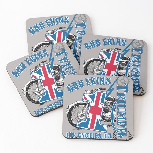 Item preview, Bud Ekins Triumph 1 Los Angeles CA Moto Tee-85 designed and sold by EstebanDeckow.
