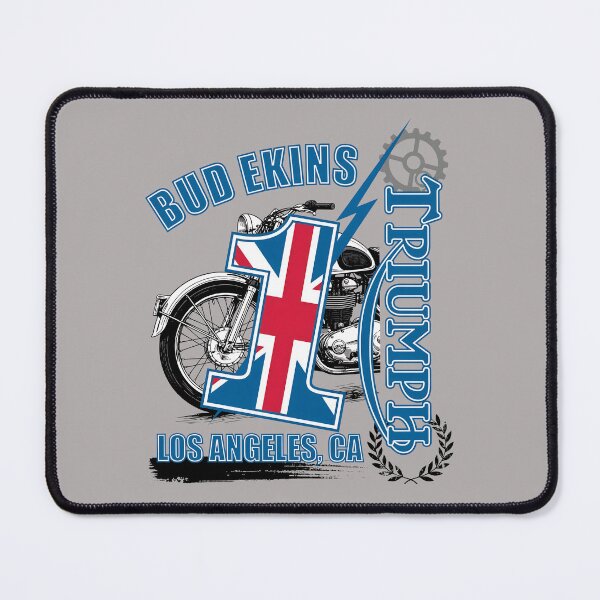 Item preview, Bud Ekins Triumph 1 Los Angeles CA Moto Tee-85 designed and sold by EstebanDeckow.