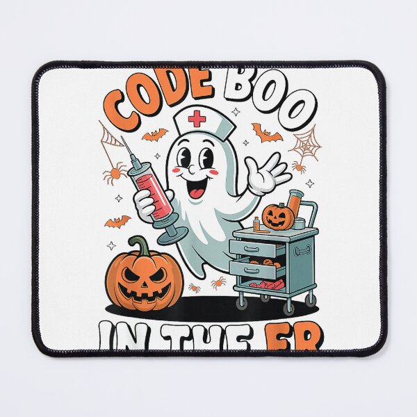 Item preview, Code Boo in the ER Funny Medical Halloween ER Nurse T-Shirt designed and sold by josumitofc.