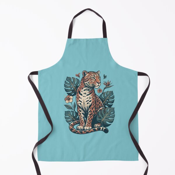 Item preview, Vintage Tropical Leopard with Monstera Leaves and Hibiscus Flowers designed and sold by SeJaa.