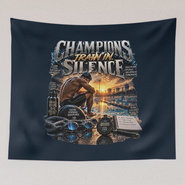 Item preview, Champions Train In Silence | Swimmer Gift For Competitive Swimming Athletes designed and sold by M. Mamdouh Artworks.