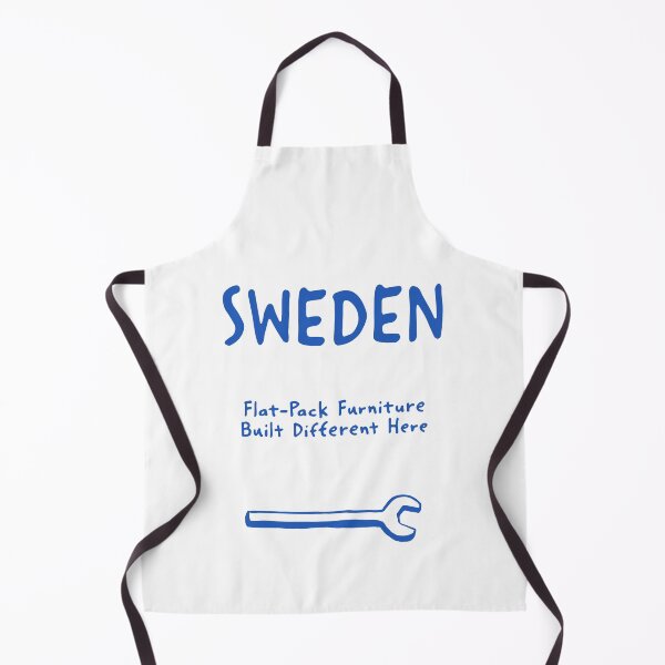 Item preview, Sweden – "Flat-Pack Furniture Built Different Here" Funny Quote Print designed and sold by MarkedArtPrints.