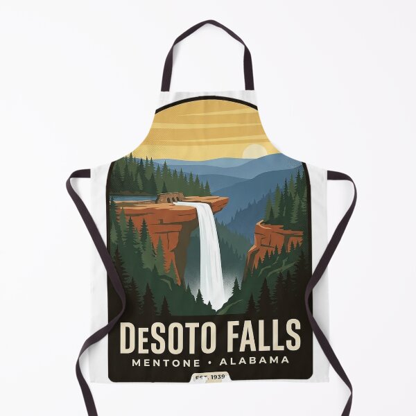 Item preview, DeSoto Falls Mentone Golden Hour Canyon Badge Sticker designed and sold by DetourDgn.