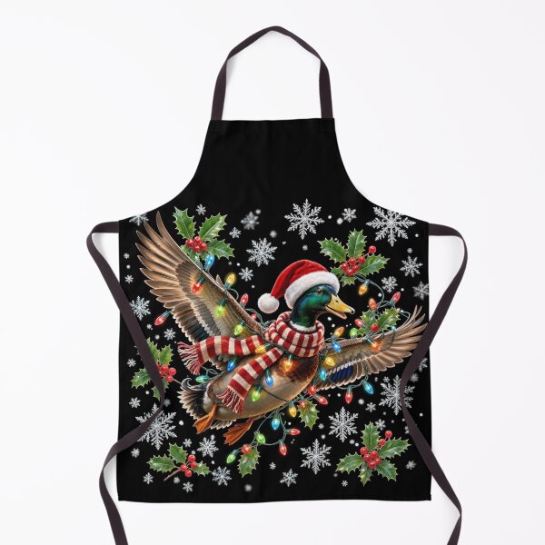Item preview, Flying Mallard Duck Santa Hat Christmas Lights Wildlife designed and sold by CF_VintageDesign.