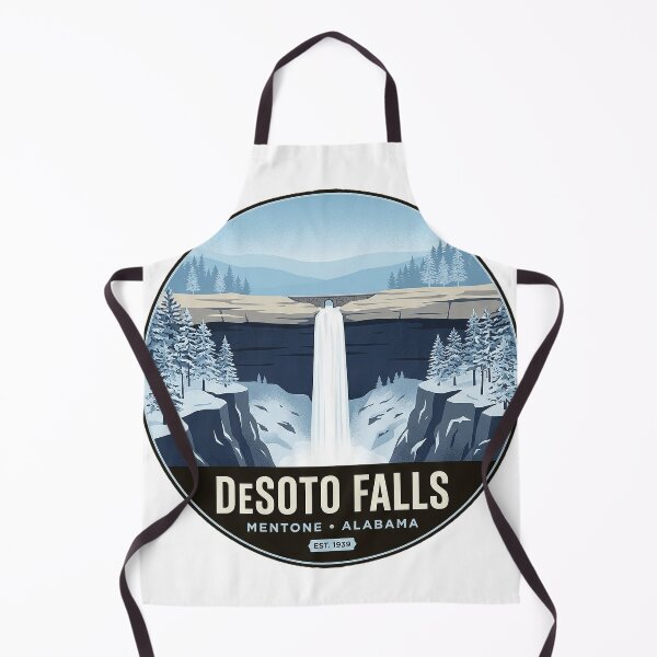 Item preview, DeSoto Falls Mentone Winter Canyon Circle Badge Sticker designed and sold by DetourDgn.
