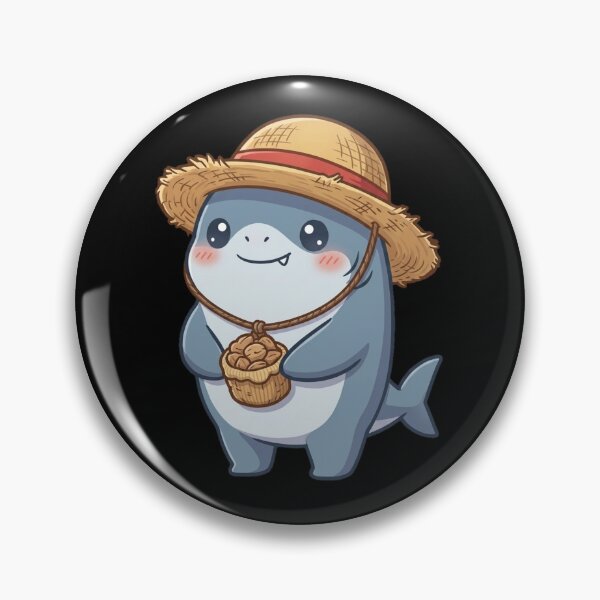 Item preview, Cute Farmer Shark designed and sold by Nature's Chibis.