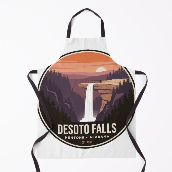 Item preview, DeSoto Falls Mentone Sunset Gorge Circle Badge Sticker designed and sold by DetourDgn.