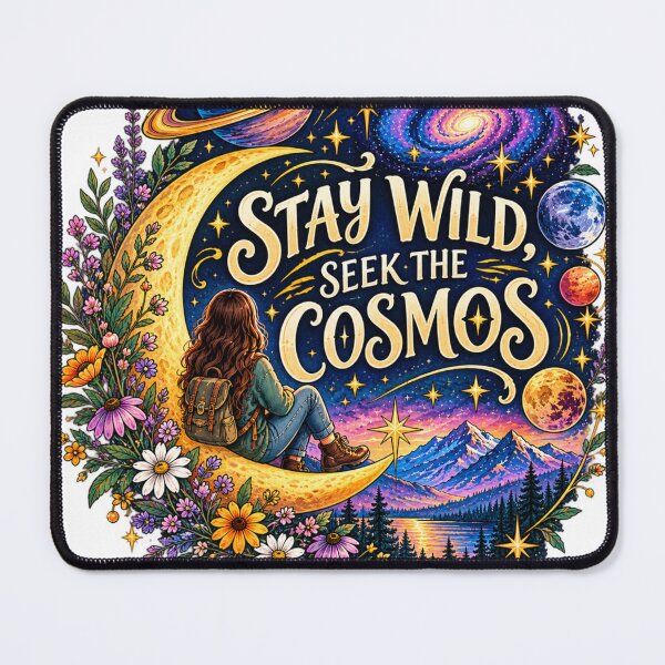 Item preview, Stay Wild Seek the Cosmos Celestial Adventure designed and sold by ArtByKapil.