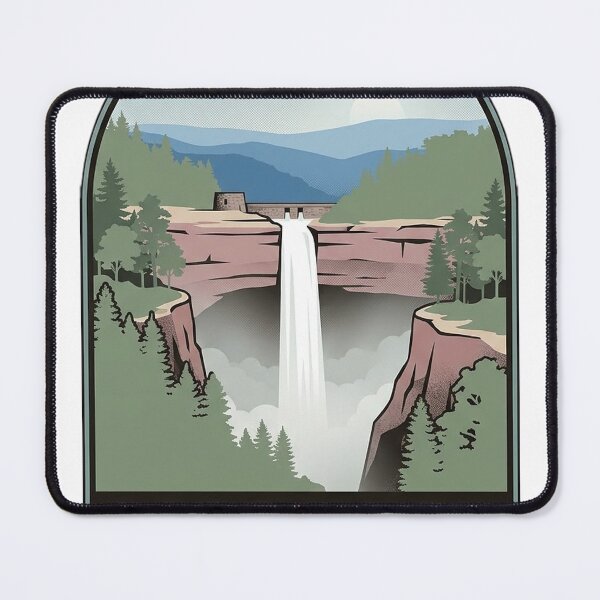 Item preview, DeSoto Falls Mentone Misty Spring Canyon Badge Sticker designed and sold by DetourDgn.