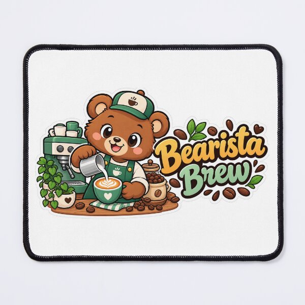 Item preview, Cute Bear Barista – Bearista Brew Coffee Lover Gift designed and sold by Isliath.