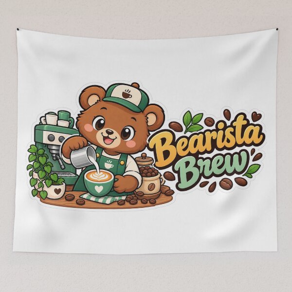 Item preview, Cute Bear Barista – Bearista Brew Coffee Lover Gift designed and sold by Isliath.