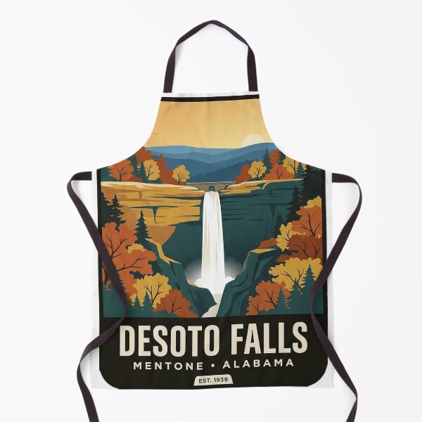Item preview, DeSoto Falls Mentone Autumn Canyon Badge Sticker designed and sold by DetourDgn.
