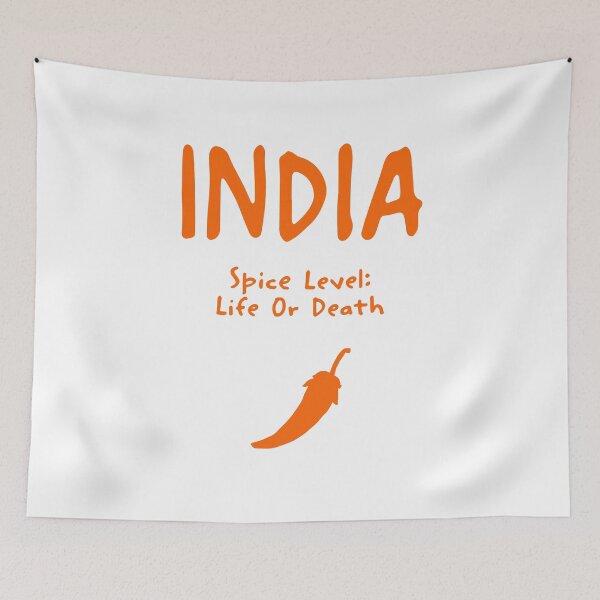 Item preview, India – "Spice Level: Life Or Death" Funny Quote Print designed and sold by MarkedArtPrints.