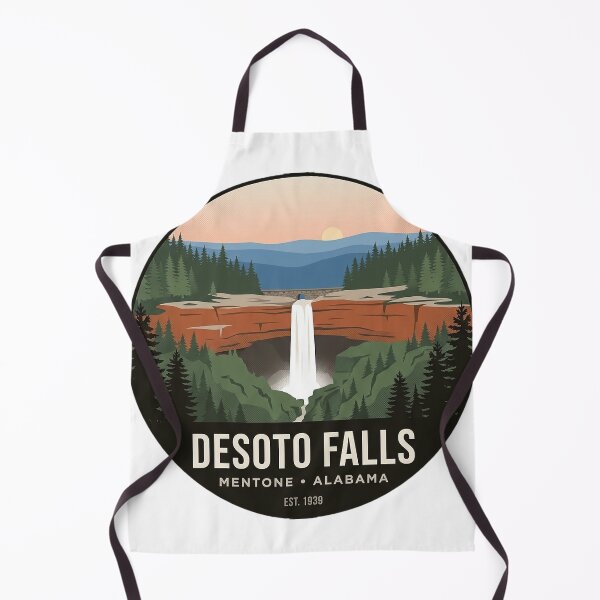 Item preview, DeSoto Falls Mentone Sunrise Overlook Badge Sticker designed and sold by DetourDgn.