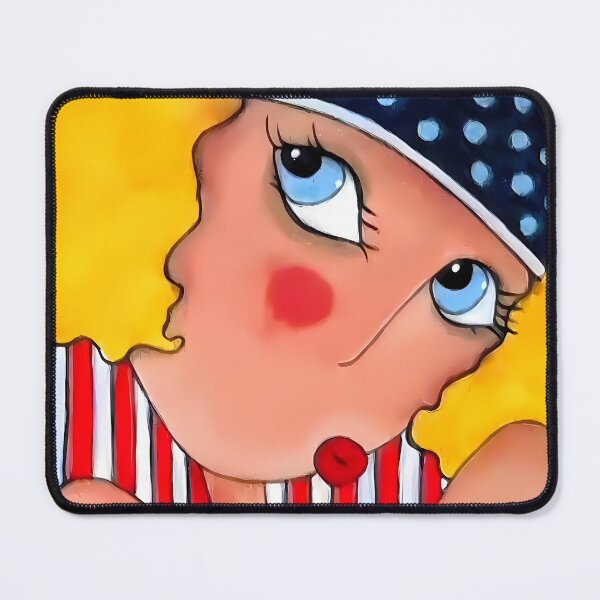 Item preview, Dreaming in Stripes – Retro Pop Art Blonde designed and sold by Diarta.