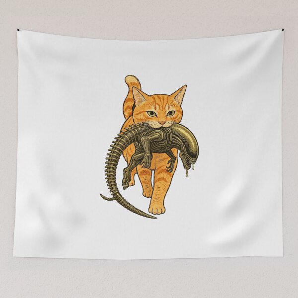Item preview, Cat Carrying Alien designed and sold by 68MadagascarZoo.