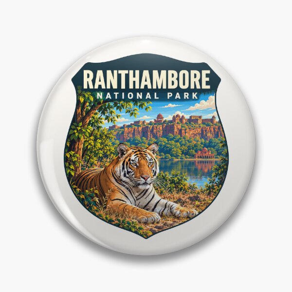 Item preview, Ranthambore National Park India – Vintage Tiger Safari Adventure designed and sold by Gideon Emmerich.