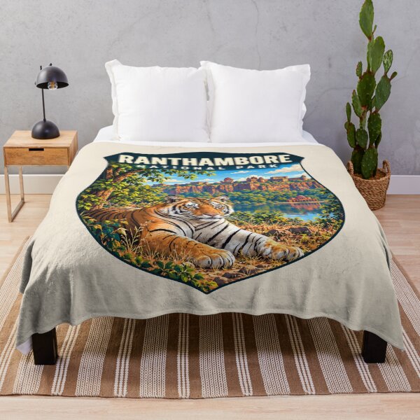 Item preview, Ranthambore National Park India – Vintage Tiger Safari Adventure designed and sold by Gideon Emmerich.