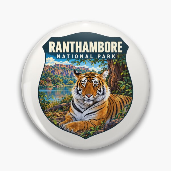 Item preview, Ranthambore National Park India – Vintage Tiger Safari Adventure designed and sold by Gideon Emmerich.