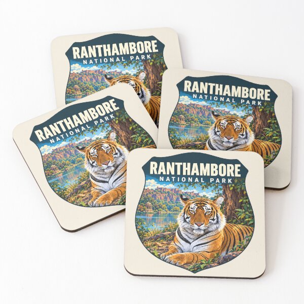 Item preview, Ranthambore National Park India – Vintage Tiger Safari Adventure designed and sold by Gideon Emmerich.