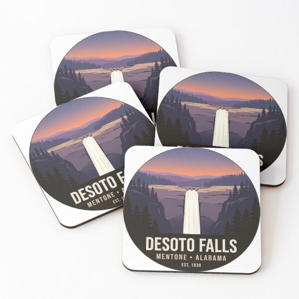 Item preview, DeSoto Falls Mentone Twilight Canyon Badge Sticker designed and sold by DetourDgn.