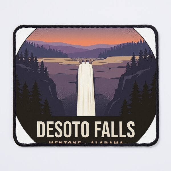 Item preview, DeSoto Falls Mentone Twilight Canyon Badge Sticker designed and sold by DetourDgn.