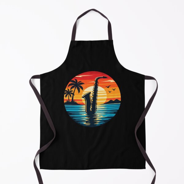 Item preview, Saxophone Sunset Tropical Musician Music Lover designed and sold by drawwiika+44.