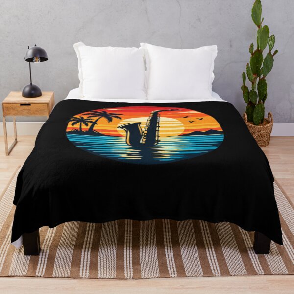 Item preview, Saxophone Sunset Tropical Musician Music Lover designed and sold by drawwiika+44.