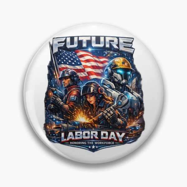 Item preview, Futuristic workday, patriotic American style, cyberpunk workforce. designed and sold by Nela-&-Lena.