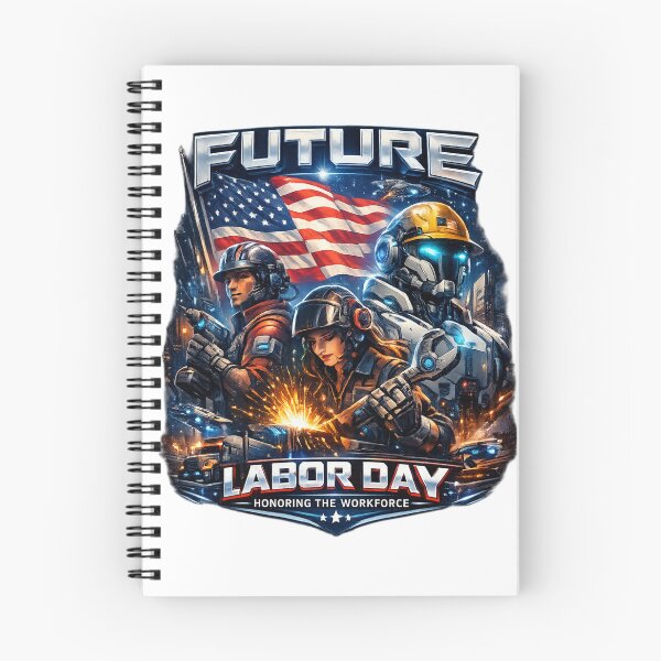Item preview, Futuristic workday, patriotic American style, cyberpunk workforce. designed and sold by Nela-&-Lena.