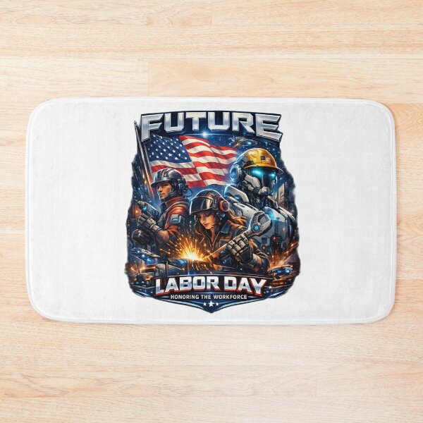 Item preview, Futuristic workday, patriotic American style, cyberpunk workforce. designed and sold by Nela-&-Lena.