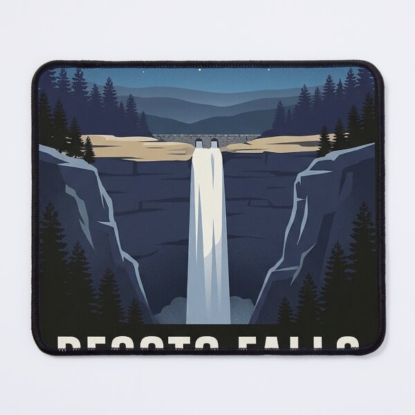 Item preview, DeSoto Falls Mentone Starry Night Canyon Badge Sticker designed and sold by DetourDgn.