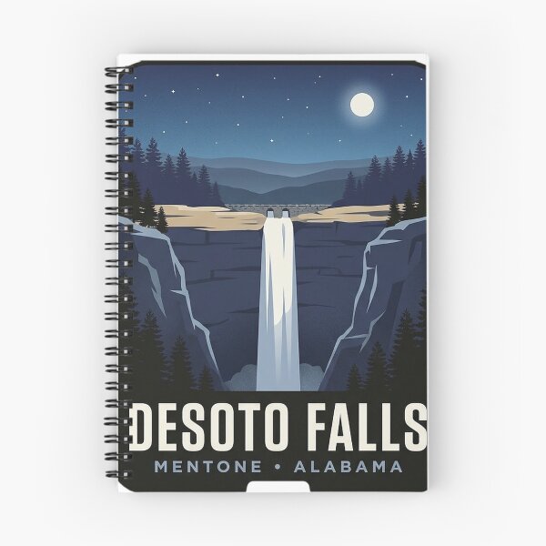 Item preview, DeSoto Falls Mentone Starry Night Canyon Badge Sticker designed and sold by DetourDgn.