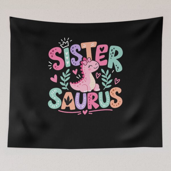 Item preview, Sister Saurus Dinosaur Family Sister Sibling Gift designed and sold by drawwiika+44.