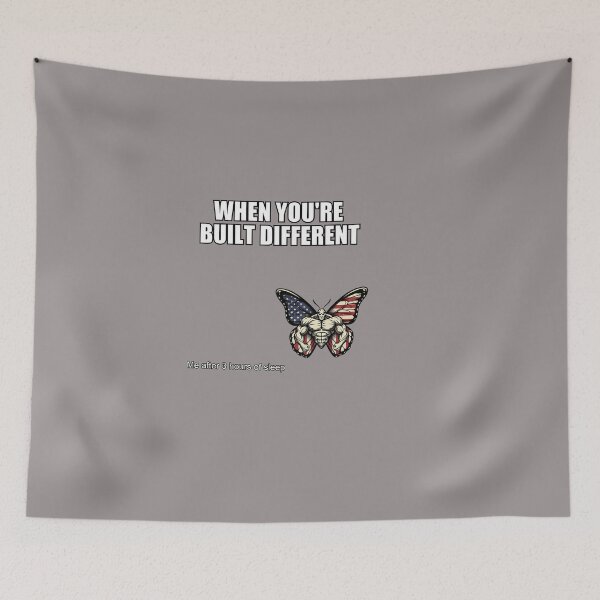 Item preview, Buff Butterfly US Flag Muscle Wings Tee-86 designed and sold by CecilCarro.