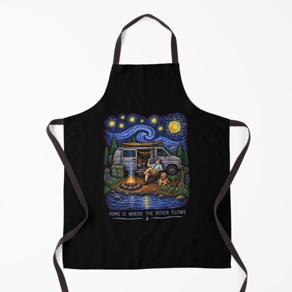 Item preview, Van Life Camping Starry Night River Dog-58 designed and sold by JordonWeissnat.