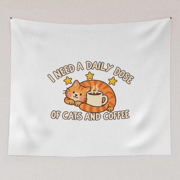 Item preview, Cats and Coffee designed and sold by 68MadagascarZoo.