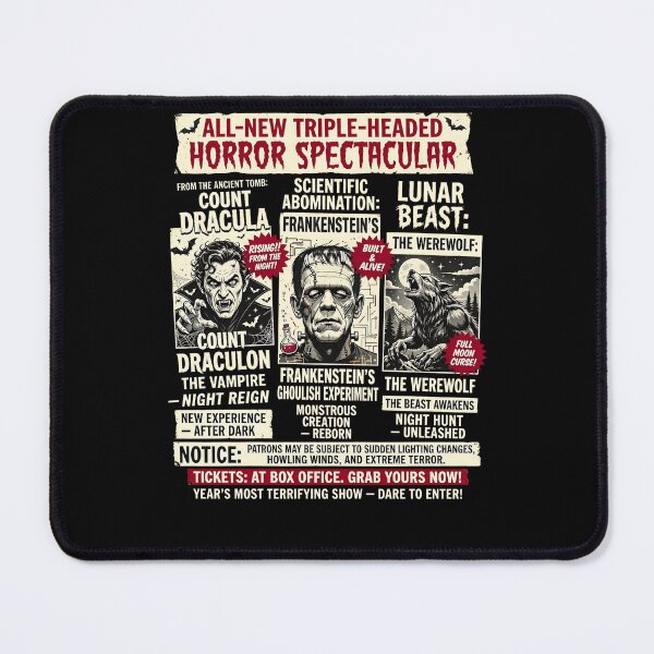 Item preview, Triple-Headed Horror Spectacular Vintage Monster Art-17 designed and sold by JordonWeissnat.