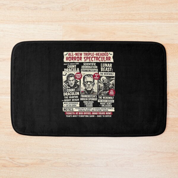 Item preview, Triple-Headed Horror Spectacular Vintage Monster Art-17 designed and sold by JordonWeissnat.