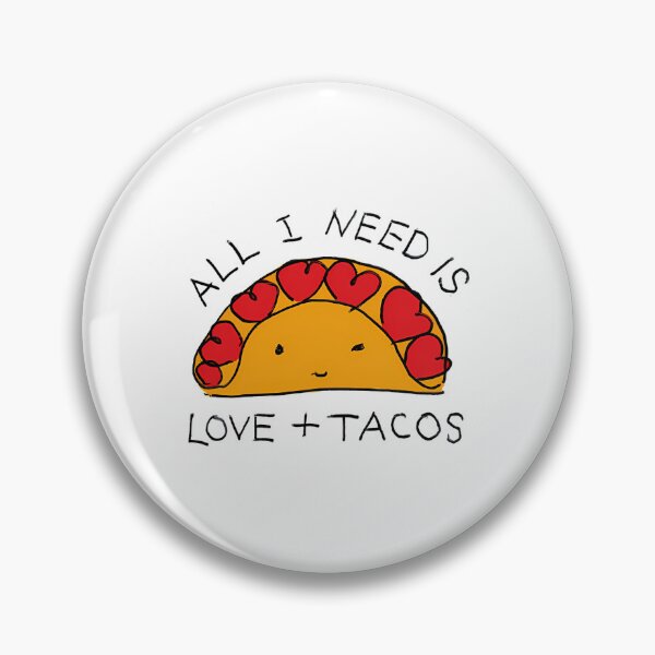 Item preview, All I Need Is Love And Tacos - Cute Smiley Love Heart Stuffed Taco designed and sold by jazlee-nwallin.