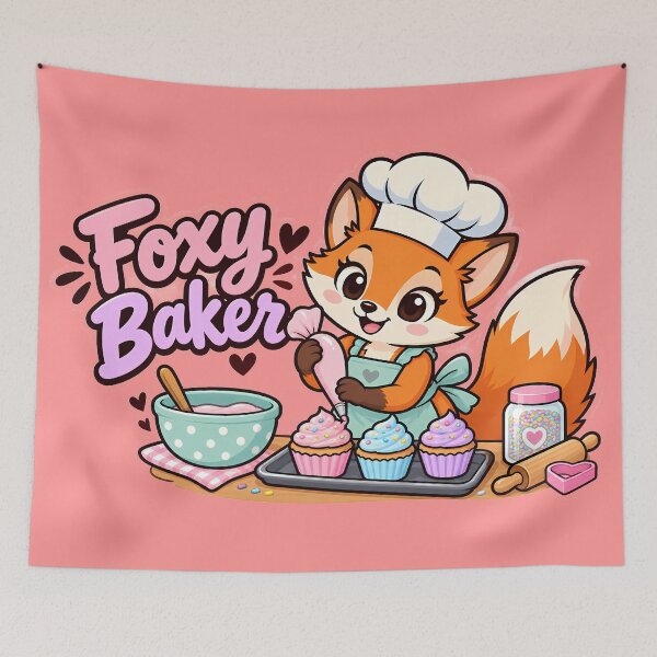 Item preview, Cute Fox Baker – Foxy Baker Cupcake Lover Gift designed and sold by Isliath.