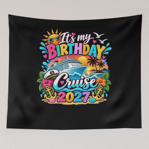 Item preview, It's My Birthday Cruise 2027 Celebration Vacation Travel designed and sold by drawwiika+44.