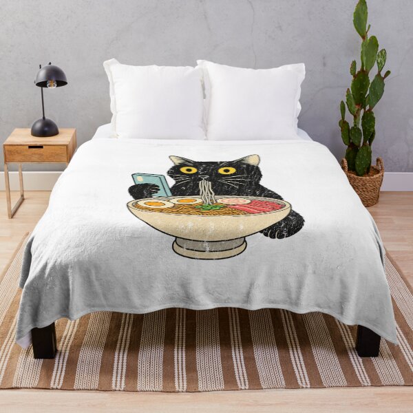 Item preview, Cat Eating Ramen designed and sold by 68MadagascarZoo.