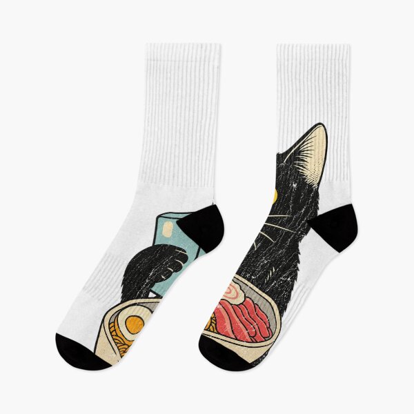 Item preview, Cat Eating Ramen designed and sold by 68MadagascarZoo.