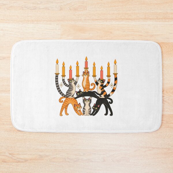 Item preview, Cat Menorah Hanukkah designed and sold by 68MadagascarZoo.