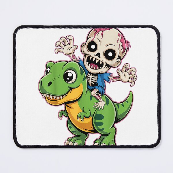 Item preview, Halloween Chibi T-Rex With Zombie Rider T-Shirt designed and sold by VibeCrafteria.