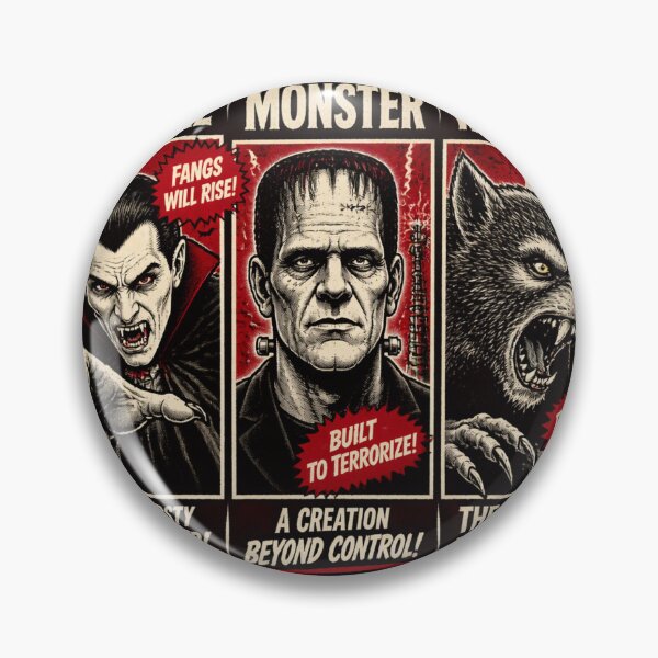 Item preview, Triple Headed Horror Spectacular Vampire Monster Werewolf-23 designed and sold by JordonWeissnat.