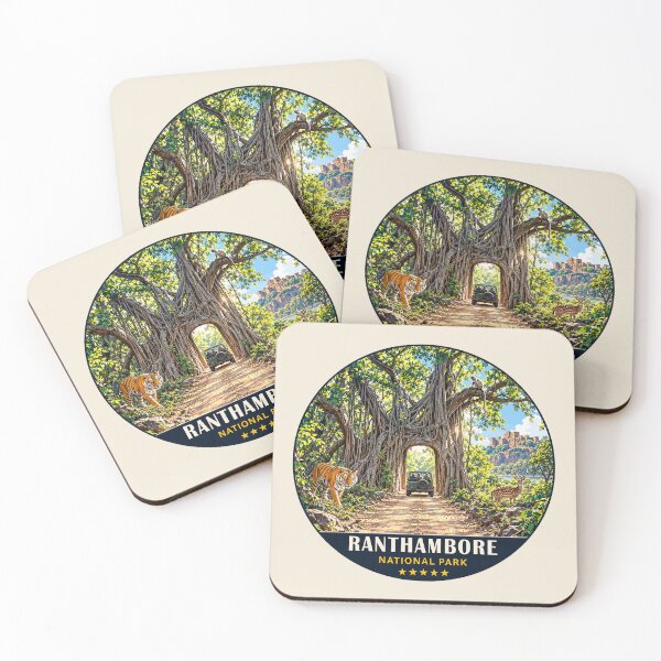 Item preview, Ranthambore National Park India – Vintage Tiger Safari Adventure designed and sold by Gideon Emmerich.