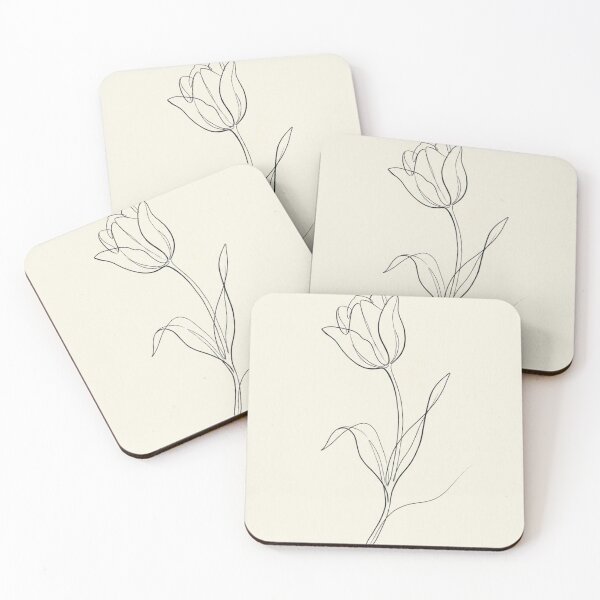 Item preview, Single Tulip | Minimalist Line Art Floral Print designed and sold by Zaramodo.