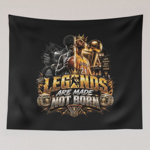 Item preview, Legends Are Made Not Born | Basketball Motivation For Players And Fans designed and sold by M. Mamdouh Artworks.